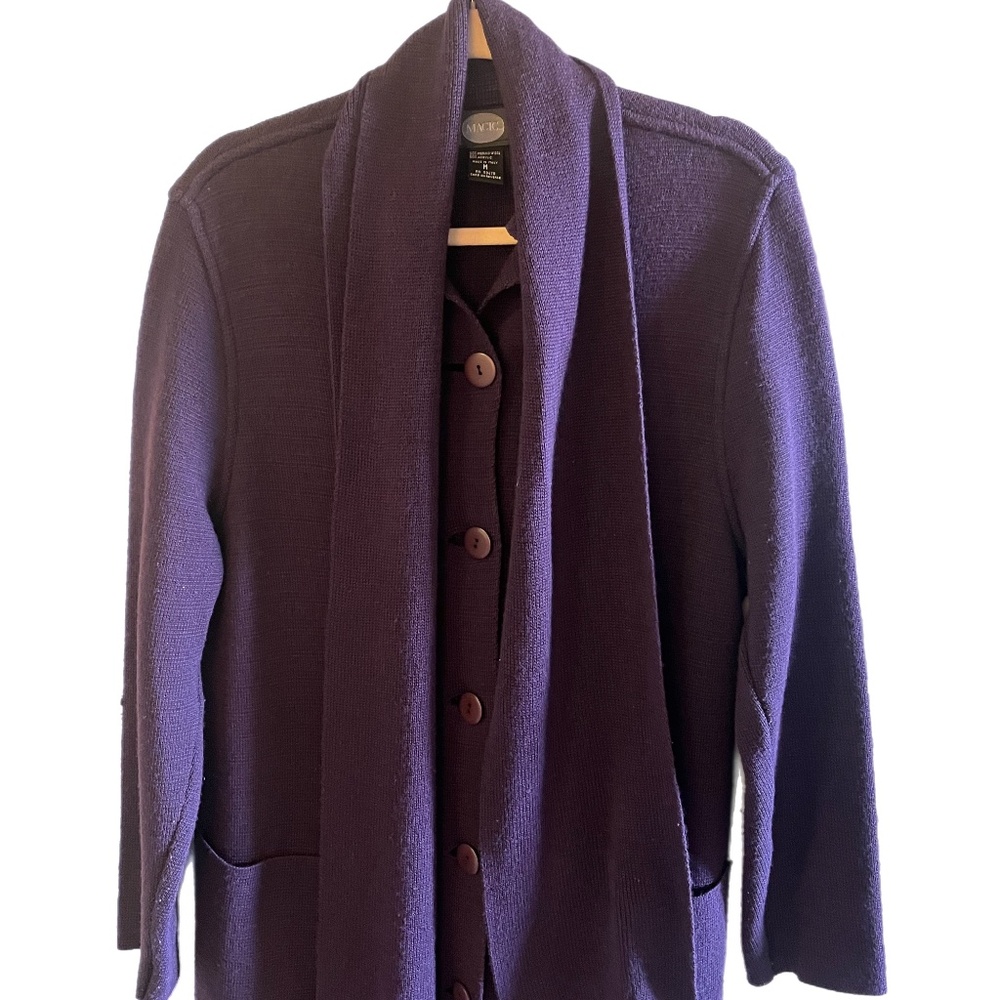 Made in Italy Cardigan Duster Lagenlook scarf pockets minimalist contemporary